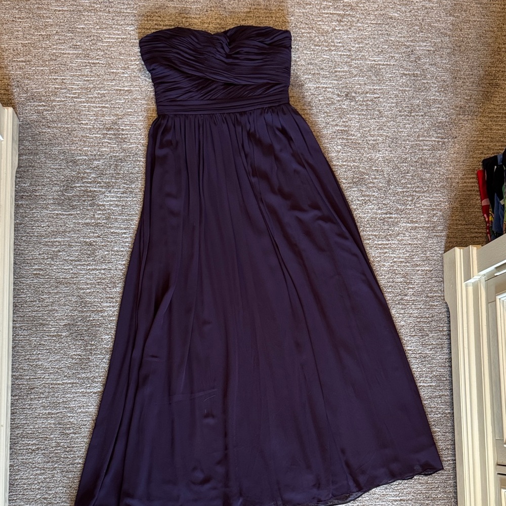 Bill Levkoff Strapless Gown in Deep Purple
